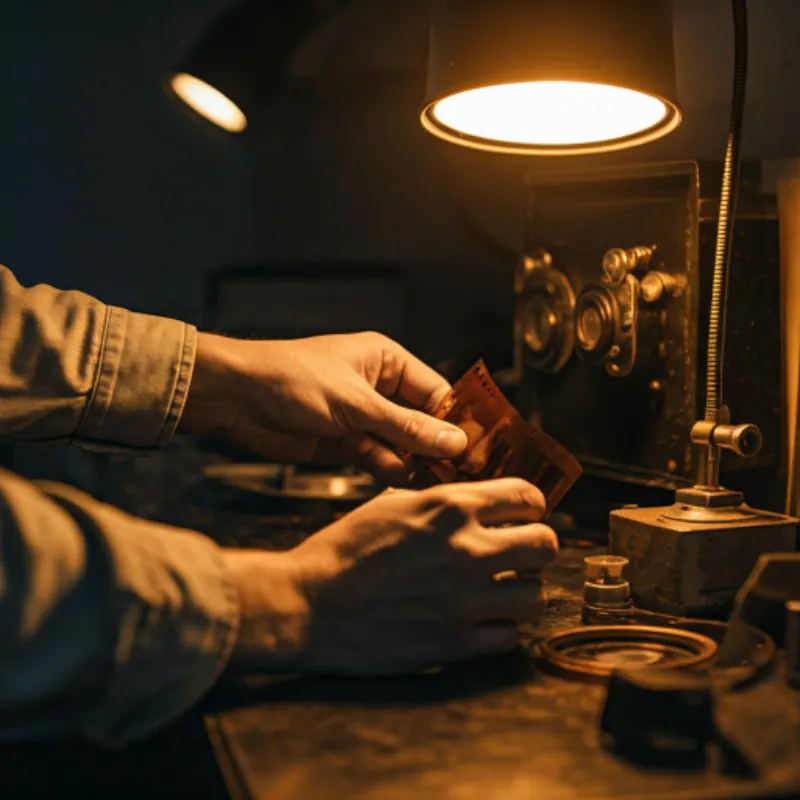 Revelação em laboratório analógico — Benfica, Lisboa